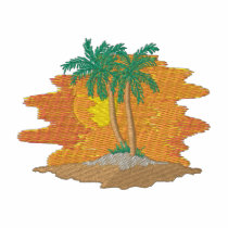 Palm Trees with Sunset embroidered shirts by ZazzleEmbroidery Palm Trees with Sunset embroidered shirts