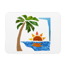 Palma, Sun y mar Imán Rectangular