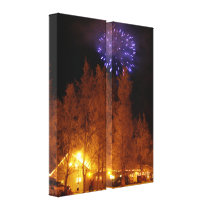Palmer RailRoad Depot Colony Christmas 2009 #5 Stretched Canvas Print