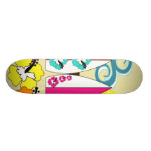Palmera de las tablas hawaianas de la playa del oc patinetas personalizadas
