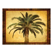 Palmera del vintage - plantilla modificada para re impresion fotografica