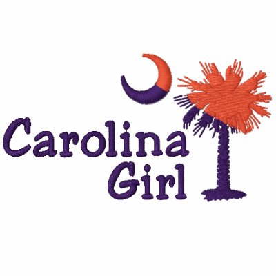 Palmetto Naranja-Púrpura bordado del chica de Caro Camiseta Polo Palmetto Naranja-Púrpura bordado del chica de Caro Camiseta Polo