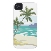Palms, Ocean & Mountains iPhone 4 Cover