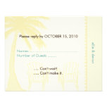 Palms Wedding Reply Card Personalized Invitations