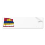 Palmyra Atoll Waving Flag with Name Bumper Stickers