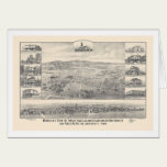 Palo Alto, CA. Panoramic Map 1888 (1658A) cards
