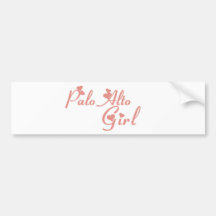 Palo Alto Girl tee shirts Bumper Sticker