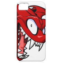 Palo malvado rojo del dibujo animado iPhone 5 Case-Mate protector