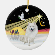 Paloma de Navidad - perro esquimal americano Ornamente De Reyes