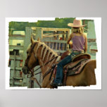 Palomino Barrrel Horse Posters