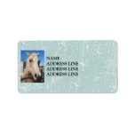 Palomino Blue Snowflakes Background - Western Address Label