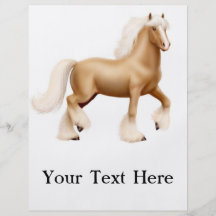 Palomino Draft Horse Flyer