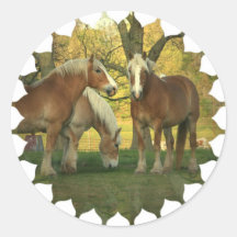 Palomino Draft Horses Stickers