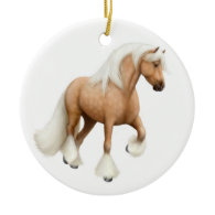 Palomino Gypsy Cob Horse Ornament