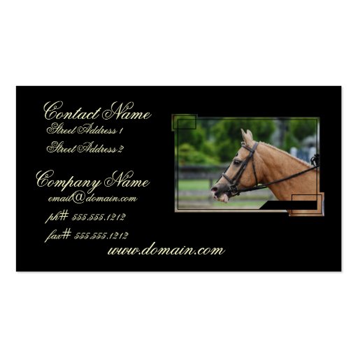 Palomino Horse Busines Card Business Card Template
