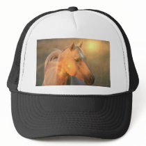 Palomino Horse in Light Baseball Cap Trucker Hats