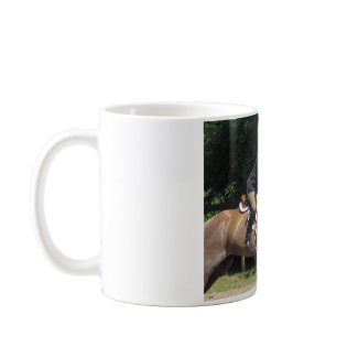 Palomino Horse Jumping on a Mug mug