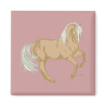 Palomino Horse magnets by PaintingPony Palomino Horse magnets