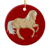 Palomino Horse Ornament