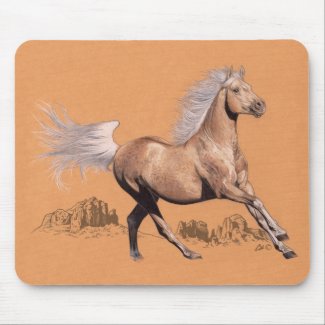 Palomino in colored pencil mousepad