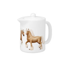 Palomino Irish Gypsy Horse Teapot