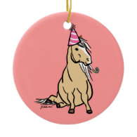 Palomino Party Pony Christmas Ornament