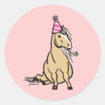 Palomino Party Pony Round Sticker