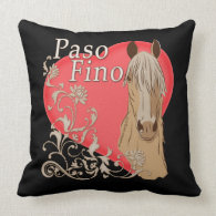 Palomino Paso Fino Heart Scroll Throw Pillow