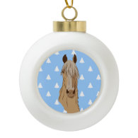 Palomino Paso Fino Horse White Christmas Trees Ornaments