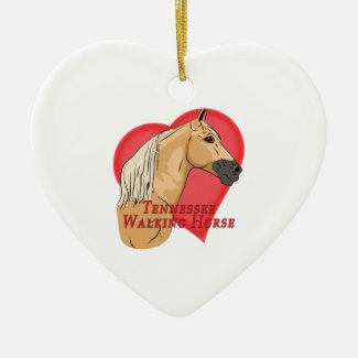 Palomino Tennessee Walker Heart Gift Ornaments