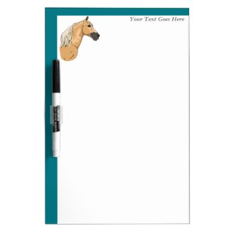 palomino Tennessee Walking Gaited Horse PERSONALIZED dry erase board