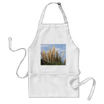 pampas grass and blue sky apron