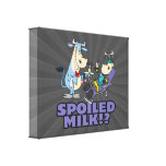 pampered cow spoiled milk funny humor cartoon canvas print