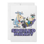 pampered cow spoiled milk funny humor cartoon custom invitation