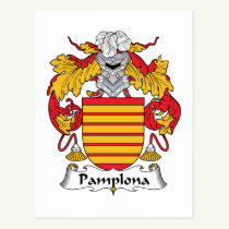 Pamplona Family Crest Postcard