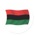 Pan African (UNIA) Flag Sticker by LivingFlags2 Pan African (UNIA) Flag Sticker