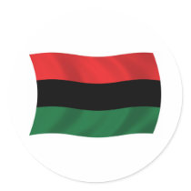 Pan African (UNIA) Flag Sticker by LivingFlags2 Pan African (UNIA) Flag Sticker