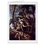 Pan And Syrinx By Nicolas Poussin Greeting Card
