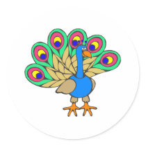 Pan Peacock stickers by BisforBirds Pan Peacock stickers