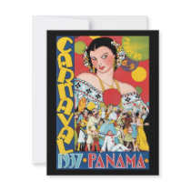 Panama Carnival, Febrero 1937, Time to Party! Invitation