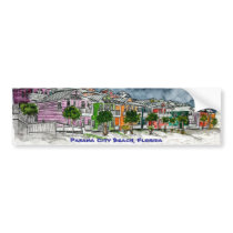 Panama City Beach Florida tropical art gifts Bumper Stickers