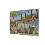Panama City, Florida - Large Letter Scenes Gallery Wrap Canvas