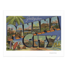 Panama City, Florida - Large Letter Scenes Post Cards