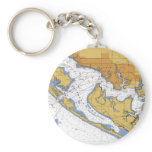 Panama City Florida Nautical Harbor Chart Keychain