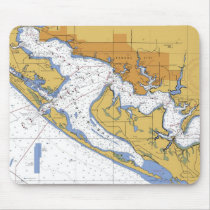 Panama City Florida Nautical Harbor Chart Mousepad by sailorpatp Panama City Florida Nautical Harbor Chart Mousepad