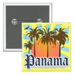 Panama City Souvenir Pinback Buttons