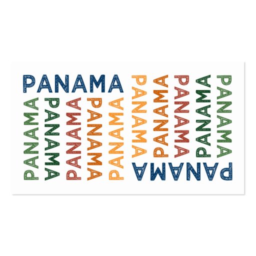 Panama Cute Colorful Business Card Template (front side)