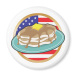 Pancake American Flag magnets