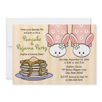 Pancake and Pajama Birthday Party Invitations