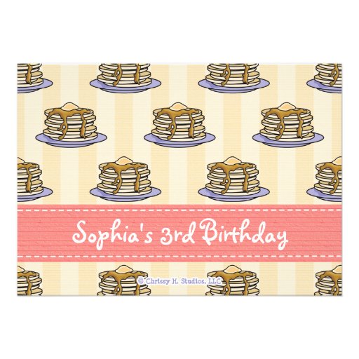 Pancake and Pajama Birthday Party Invitations